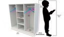 Ver imagem 2 de Armário Colmeia Cabideiro Montessoriano M2 100% Mdf Closet - Branco