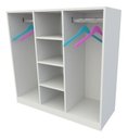 Ver imagem 1 de Armário Colmeia Cabideiro Montessoriano M2 100% Mdf Closet - Branco