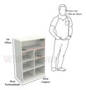 Ver imagem 2 de Armário Colmeia Cabideiro Montessoriano M4 Closet Infantil - Branco