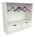 Ver imagem 3 de Armário Colmeia Cabideiro Montessoriano M5 Closet Infantil - Branco