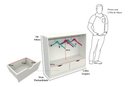 Ver imagem 1 de Armário Colmeia Cabideiro Montessoriano M5 Closet Infantil - Branco