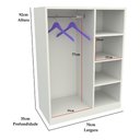 Ver imagem 2 de Armário Infantil Cabideiro Montessoriano M3 100% Mdf Closet - Branco