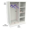 Armário Infantil Cabideiro Montessoriano M3 100% Mdf Closet - Branco - 2