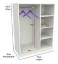 Ver imagem 2 de Armário Infantil Cabideiro Montessoriano M3 100% Mdf Closet - Branco