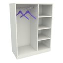 Ver imagem 1 de Armário Infantil Cabideiro Montessoriano M3 100% Mdf Closet - Branco