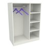 Armário Infantil Cabideiro Montessoriano M3 100% Mdf Closet - Branco - 1