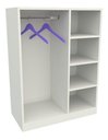 Ver imagem 1 de Armário Infantil Cabideiro Montessoriano M3 100% Mdf Closet - Branco