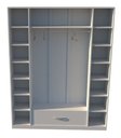 Ver imagem 3 de Armário Colmeia Cabideiro Gaveta 1,40m Closet, loja - Branco