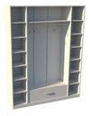 Ver imagem 2 de Armário Colmeia Cabideiro Gaveta 1,40m Closet, loja - Branco