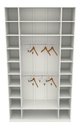 Ver imagem 4 de Armário Colmeia Cabideiro M9 100% Mdf Closet Roupas Loja - Branco