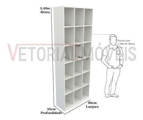 Armário Colmeia M11 100%mdf Organizador Estante Prateleira - Branco