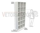 Ver imagem 1 de Armário Colmeia M11 100%mdf Organizador Estante Prateleira - Branco