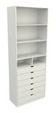 Ver imagem 4 de Armário Misto Prateleira Gaveteiro M33+4 Pés Base U - Branco