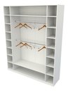 Ver imagem 4 de Armário Colmeia Cabideiro M4 100%mdf (closet Loja) - Branco