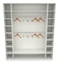 Ver imagem 1 de Armário Colmeia Cabideiro M4 100%mdf (closet Loja) - Branco