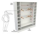 Ver imagem 2 de Armário Colmeia Cabideiro M4 100%mdf (closet Loja) - Branco
