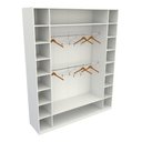 Ver imagem 3 de Armário Colmeia Cabideiro M4 100%mdf (closet Loja) - Branco