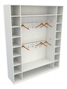 Ver imagem 3 de Armário Colmeia Cabideiro M4 100%mdf (closet Loja) - Branco