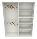 Ver imagem 3 de Armário Cabideiro Duplo M13 100% Mdf Arara Prateleira Closet - Branco