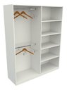 Ver imagem 2 de Armário Cabideiro Duplo M13 100% Mdf Arara Prateleira Closet - Branco