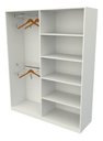 Ver imagem 1 de Armário Cabideiro Duplo M13 100% Mdf Arara Prateleira Closet - Branco