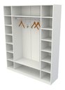 Ver imagem 1 de Armário Colmeia Cabideiro M13 100% Mdf Closet Roupa Loja - Branco