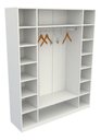 Ver imagem 3 de Armário Colmeia Cabideiro M13 100% Mdf Closet Roupa Loja - Branco