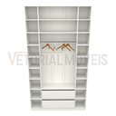 Ver imagem 3 de Armário Colmeia Cabideiro M14 100% Mdf Closet Expositor Loja - Branco