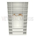 Ver imagem 3 de Armário Colmeia Cabideiro M14 100% Mdf Closet Expositor Loja - Branco