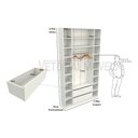 Ver imagem 1 de Armário Colmeia Cabideiro M14 100% Mdf Closet Expositor Loja - Branco