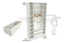 Ver imagem 1 de Armário Colmeia Cabideiro M14 100% Mdf Closet Expositor Loja - Branco