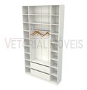 Ver imagem 2 de Armário Colmeia Cabideiro M14 100% Mdf Closet Expositor Loja - Branco