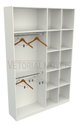 Ver imagem 2 de Armário Colmeia Cabideiro Duplo M14 100% Mdf Loja Closet - Branco