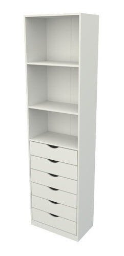 Guarda Roupa Closet Solteiro  Mirela M28 100% Mdf (closet Lojas Organizador) - Branco - 3