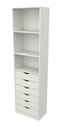 Ver imagem 3 de Guarda Roupa Closet Solteiro Mirela M28 100% Mdf (closet Lojas Organizador) - Branco