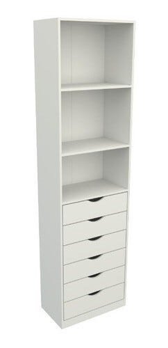 Guarda Roupa Closet Solteiro  Mirela M28 100% Mdf (closet Lojas Organizador) - Branco - 4