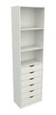 Ver imagem 4 de Guarda Roupa Closet Solteiro Mirela M28 100% Mdf (closet Lojas Organizador) - Branco