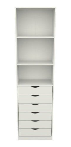 Guarda Roupa Closet Solteiro  Mirela M28 100% Mdf (closet Lojas Organizador) - Branco - 2