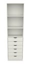 Ver imagem 2 de Guarda Roupa Closet Solteiro Mirela M28 100% Mdf (closet Lojas Organizador) - Branco