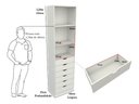 Ver imagem 1 de Guarda Roupa Closet Solteiro Mirela M28 100% Mdf (closet Lojas Organizador) - Branco