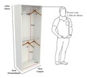 Ver imagem 1 de Armário Arara Dupla M11 100% Mdf (closet Lojas Cabideiro) - Branco