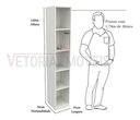 Ver imagem 1 de Armário Colmeia Eloisa M6 100% Mdf (closet Lojas Expositor) - Branco