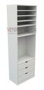Ver imagem 1 de Armário Colmeia Mirela M9 2m 100% Mdf Closet Expositor Loja - Branco