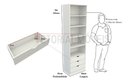 Ver imagem 5 de Armário Colmeia Mirela M9 2m 100% Mdf Closet Expositor Loja - Branco