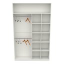 Ver imagem 2 de Armário Colmeia Cabideiro Duplo M12 100% Mdf Roupeiro Closet - Branco