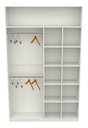 Ver imagem 2 de Armário Colmeia Cabideiro Duplo M12 100% Mdf Roupeiro Closet - Branco