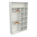 Ver imagem 4 de Armário Colmeia Cabideiro Duplo M12 100% Mdf Roupeiro Closet - Branco