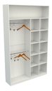 Ver imagem 4 de Armário Colmeia Cabideiro Duplo M12 100% Mdf Roupeiro Closet - Branco