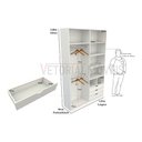 Ver imagem 3 de Armário Colmeia Cabideiro Duplo M8 100% Mdf Roupeiro Closet - Branco