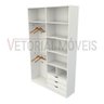 Armário Colmeia Cabideiro Duplo M8 100% Mdf Roupeiro Closet - Branco - 4